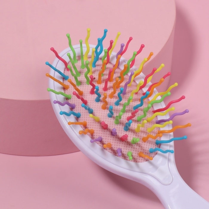 Расчёска массажная, 5,5 &times; 15 см, рисунок МИКС