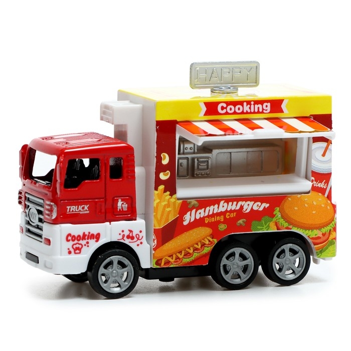 Машина металлическая «Закусочная», инерция, МИКС Машина металлическая «Закусочная», инерция, МИКС