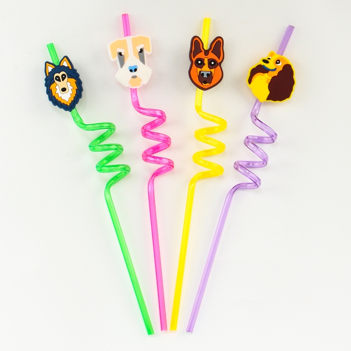 Трубочки для коктейля «Собачки», набор 4 шт. Трубочки для коктейля «Собачки», набор 4 шт.