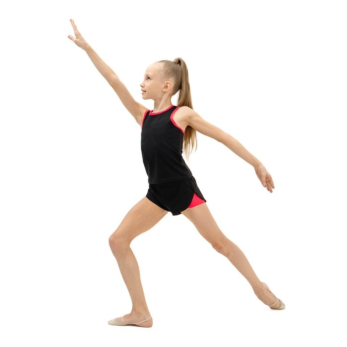 Майка-борцовка для гимнастики и танцев Grace Dance, р. 34, цвет чёрный Майка-борцовка для гимнастики и танцев Grace Dance, р. 34, цвет чёрный