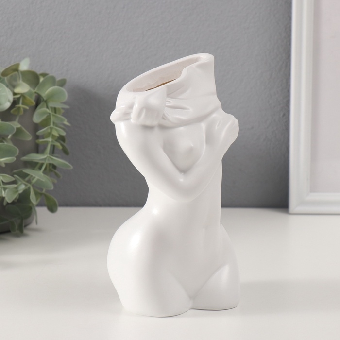 Сувенир полистоун вазон Сувенир полистоун вазон "Скульптура. Женское тело" 9,9х18,6 см