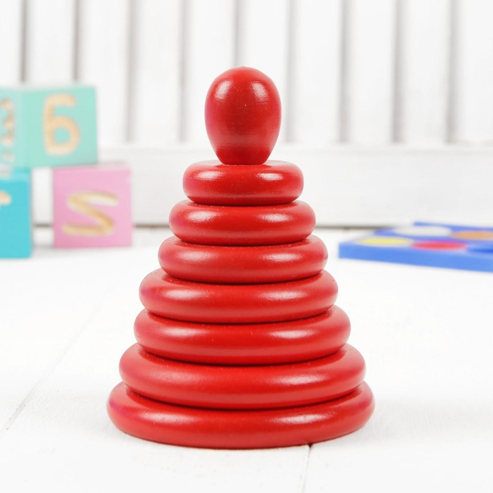 Пирамидка «Красная», 8 деталей Пирамидка «Красная», 8 деталей