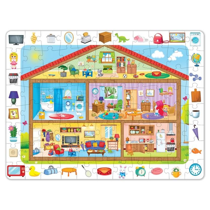 Пазлы «Найди и покажи. Мой большой дом», 88 деталей Пазлы «Найди и покажи. Мой большой дом», 88 деталей