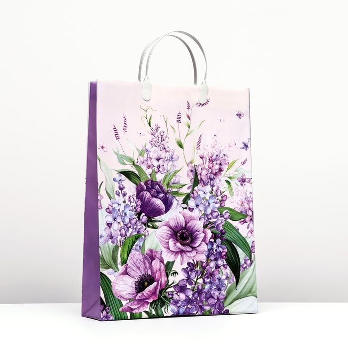Пакет Пакет "Цветочная Симфония", мягкий пластик, 39,5 х 29,5 х 8,5 см, 140 мкм