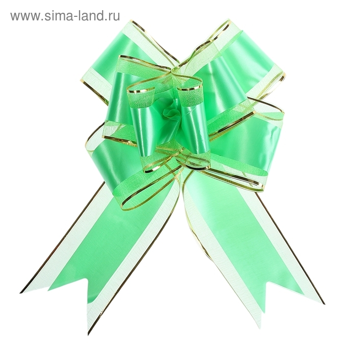 Бант-бабочка №7 Бант-бабочка №7 "Золотая полоса", цвет зелёный