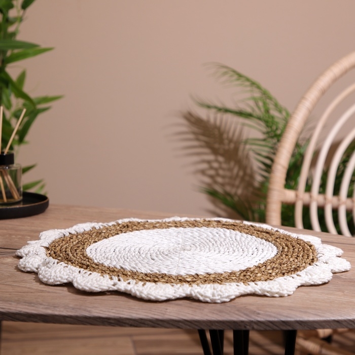 Коврик плетёный круглый 35 см Коврик плетёный круглый 35 см