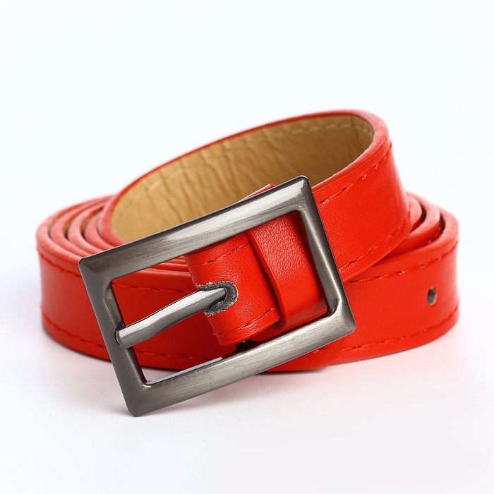 Ремень жен 01-01-03-01 Июнь15, 1,1*0,3*110 см, пряжка т-металл, 1 прокол, красный Ремень жен 01-01-03-01 Июнь15, 1,1*0,3*110 см, пряжка т-металл, 1 прокол, красный