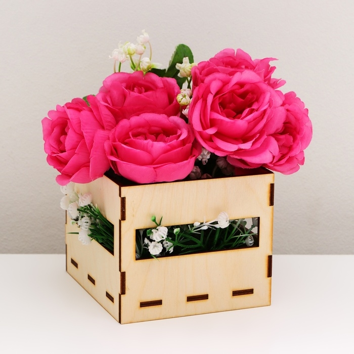 Кашпо  деревянное  11,5 х 10,5 х 9 см Кашпо  деревянное  11,5 х 10,5 х 9 см