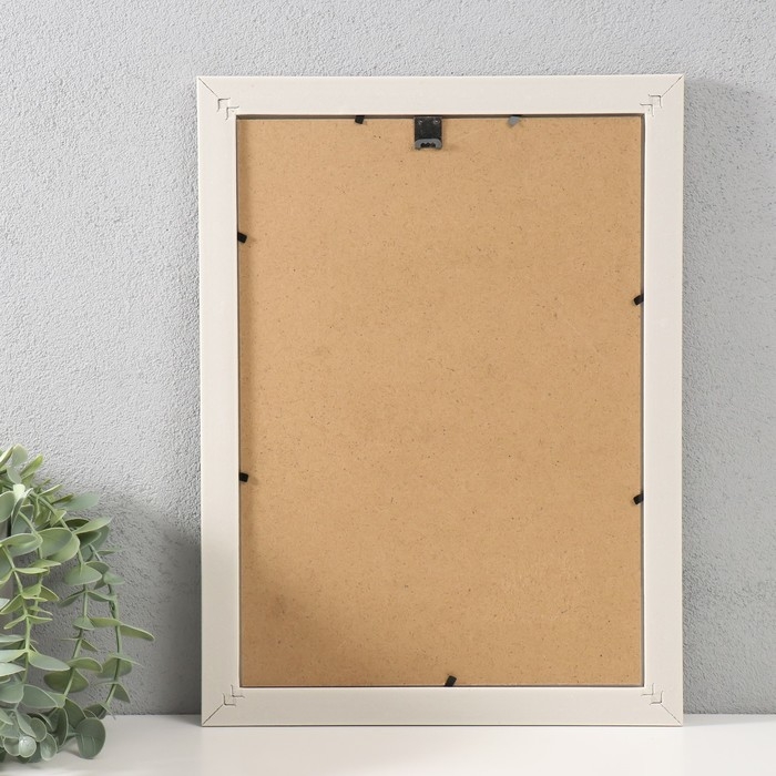 Фоторамка пластик формат А4 Фоторамка пластик формат А4 "Кирпичная кладка" белая 34,8х25 см