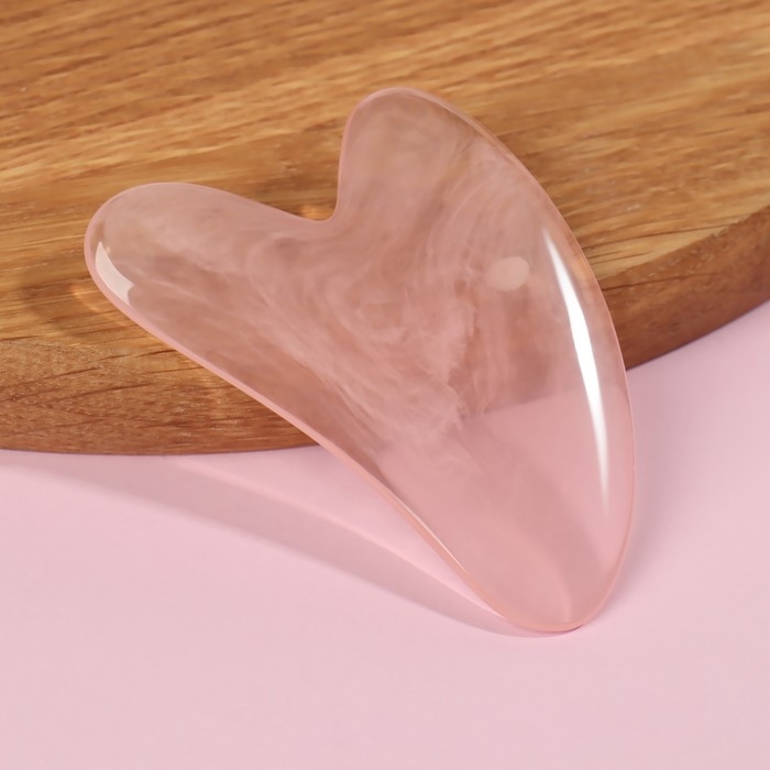 Массажёр гуаша «Сердце», 8,5 × 5,5 см, цвет розовый Массажёр гуаша «Сердце», 8,5 × 5,5 см, цвет розовый