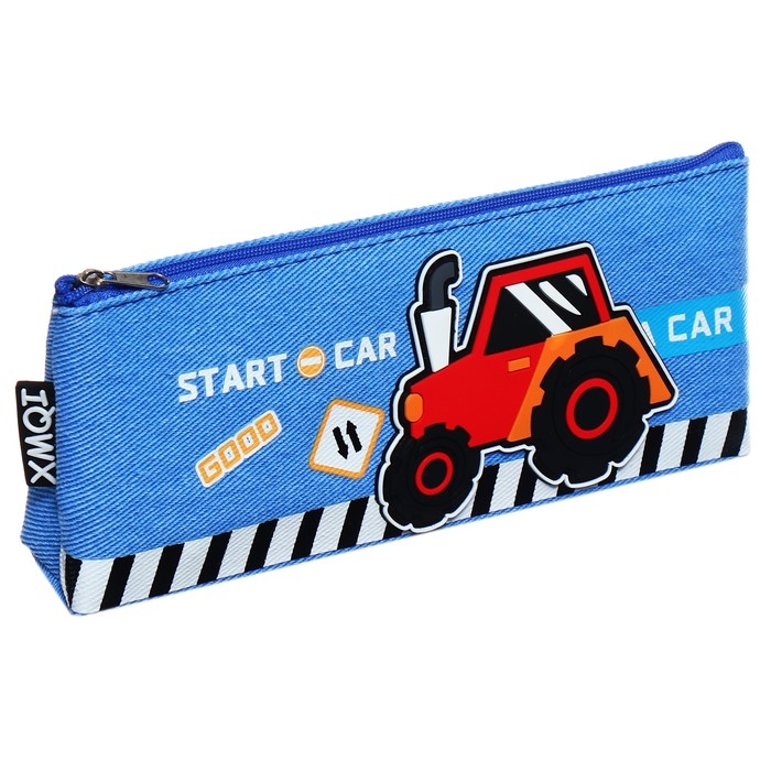 Пенал школьный на молнии Пенал школьный на молнии "Трактор", микс