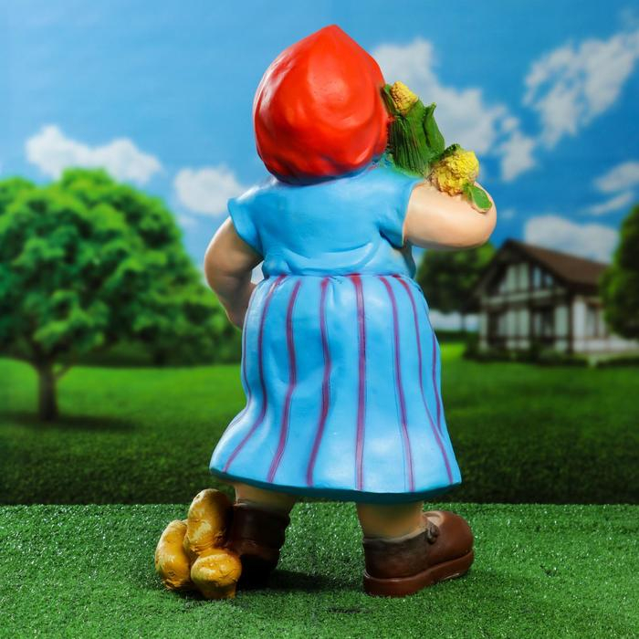 Садовая фигура  Садовая фигура "Дачница в платье" 25х30х55см