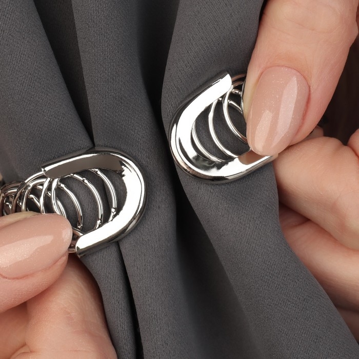 Подхват для штор «Кольцо», 2 × 23 см, цвет серебряный Подхват для штор «Кольцо», 2 × 23 см, цвет серебряный