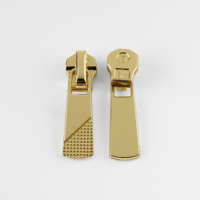 Бегунок автоматический для металлической молнии, №5, 10 шт, цвет золотой Бегунок автоматический для металлической молнии, №5, 10 шт, цвет золотой