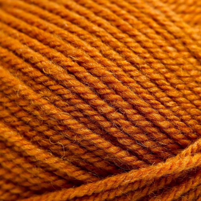 Пряжа Пряжа "Народная" 30% шерсть, 70% акрил объёмный 220м/100гр (447-Горчица)