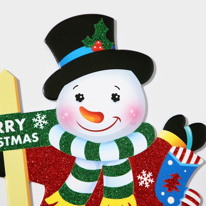 Декоративное украшение (подставка)  Декоративное украшение (подставка) "Снеговик" 32х28 см