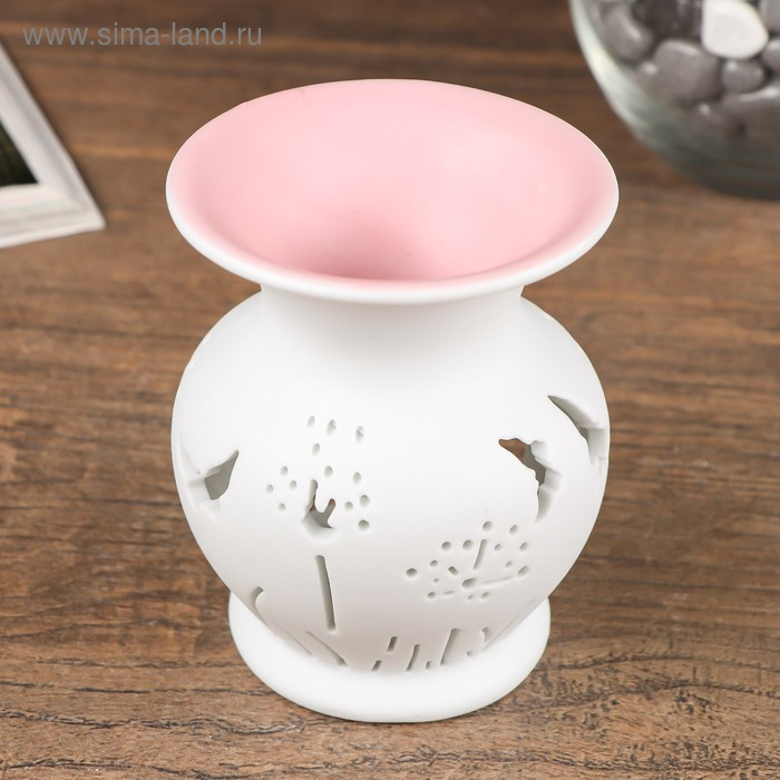 Аромалампа керамика Аромалампа керамика "Бабочки на вазе" МИКС 9,5х7,5х7,5 см