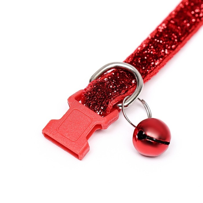 Ошейник двухслойный с фастексом Ошейник двухслойный с фастексом "Гламур" 30 х 1 см, красный