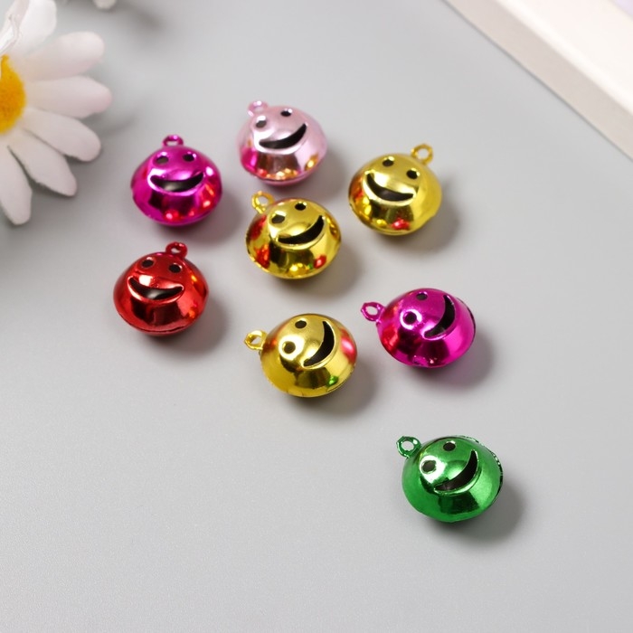 Набор декора для творчества металл  Набор декора для творчества металл "Смайл" цветные набор 8 шт