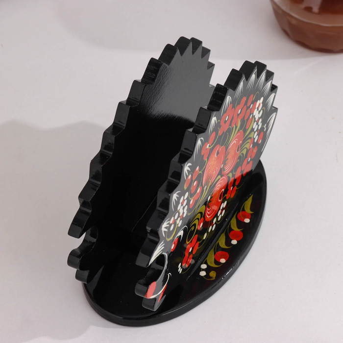 Салфетница «Ежик», 13х10 см, хохлома Салфетница «Ежик», 13х10 см, хохлома