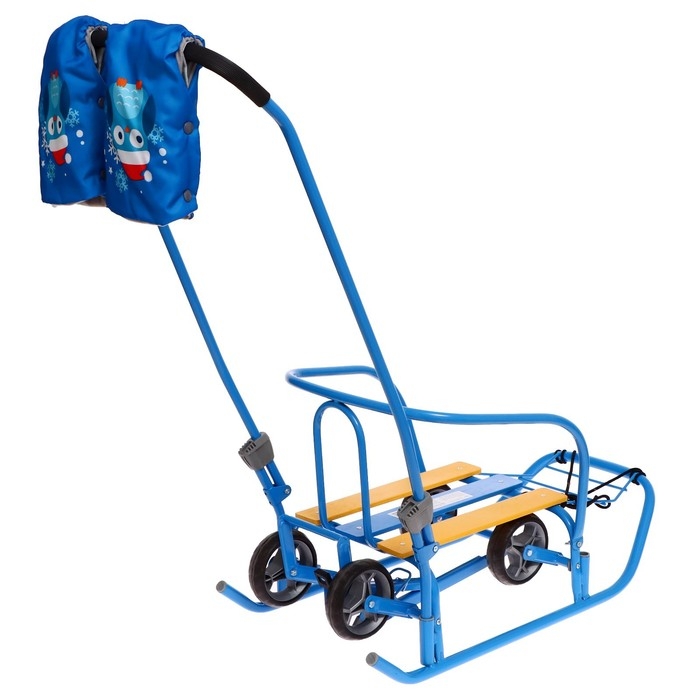 Санки «Ветерок 7 универсал», с рукавичками, цвет голубой Санки «Ветерок 7 универсал», с рукавичками, цвет голубой