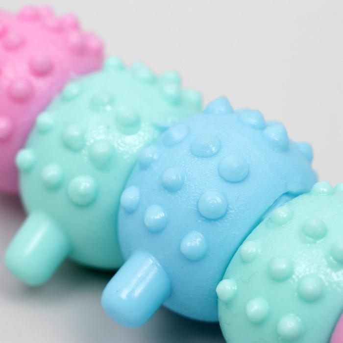 Игрушка жевательная Игрушка жевательная "Гусеница", TPR, 12,5 см, микс цветов