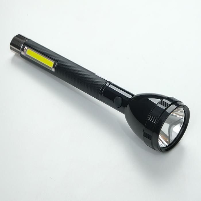 Фонарь ручной аккумуляторный, 5 Вт+3 Вт, 2400 мАч, COB, 4 режима, 8 ч работы, USB Фонарь ручной аккумуляторный, 5 Вт+3 Вт, 2400 мАч, COB, 4 режима, 8 ч работы, USB