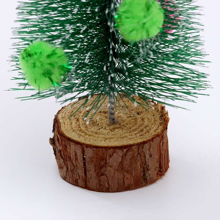 Новогодний декор «Ёлочка с цветными шарами», с текстильными игрушками, на подставке, 7 × 7 × 15 см Новогодний декор «Ёлочка с цветными шарами», с текстильными игрушками, на подставке, 7 × 7 × 15 см