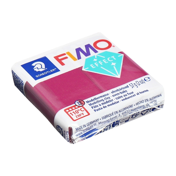 Пластика-полимерная глина запекаемая 57г FIMO effect бордовый металлик 8010-21 Пластика-полимерная глина запекаемая 57г FIMO effect бордовый металлик 8010-21