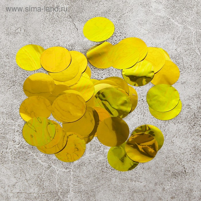 Наполнитель для шара «Конфетти круг», 2,5 см, фольга, цвет золотой, 500 г Наполнитель для шара «Конфетти круг», 2,5 см, фольга, цвет золотой, 500 г