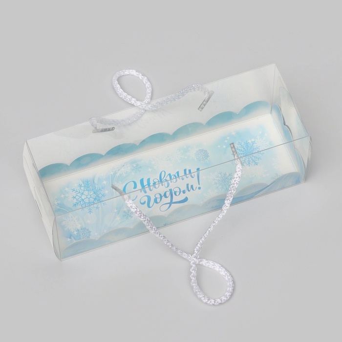Кондитерская упаковка под рулет  Кондитерская упаковка под рулет "С Новым годом!", 22,5 х 7,8 х 7,8 см