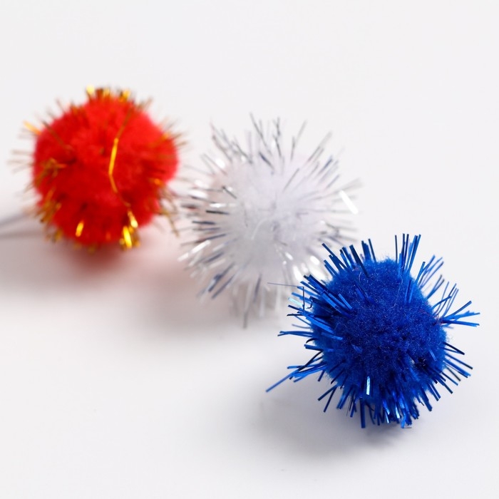 Дразнилка - удочка  Дразнилка - удочка " Гусеница" на деревянной палочке, микс цветов