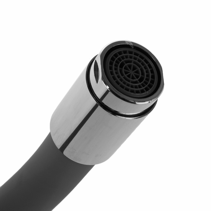 Cмеситель для кухни Accoona A9871T, двухвентильный, силиконовый излив, силумин, серый/хром Cмеситель для кухни Accoona A9871T, двухвентильный, силиконовый излив, силумин, серый/хром