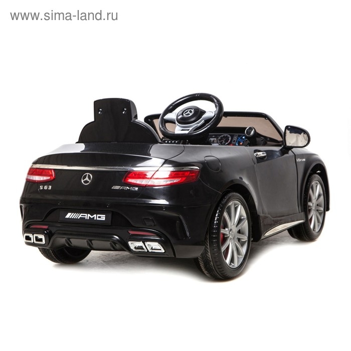 Электромобиль MERCEDES-BENZ S63 AMG, EVA колёса, кожаное сидение, цвет чёрный Электромобиль MERCEDES-BENZ S63 AMG, EVA колёса, кожаное сидение, цвет чёрный