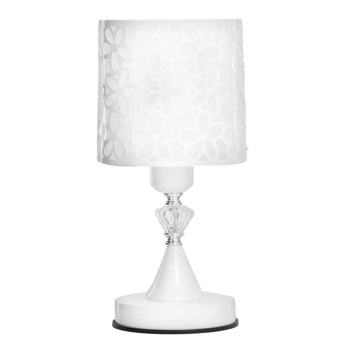 Лампа настольная "Белые цветы" 40W E27 белый 14,5х14,5х31 см RISALUX