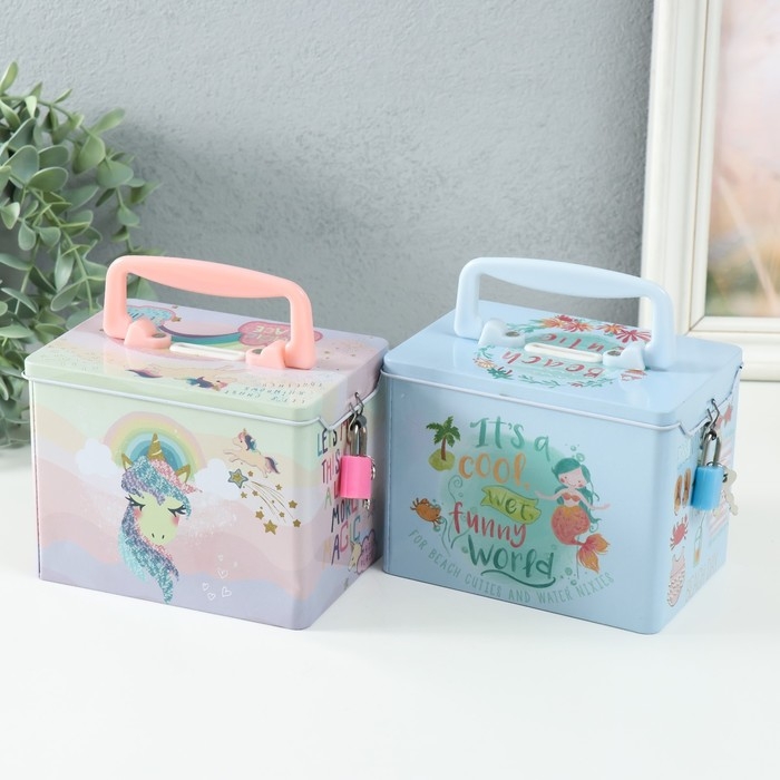 Копилка металл Копилка металл "Сказка" МИКС 13х10х9 см