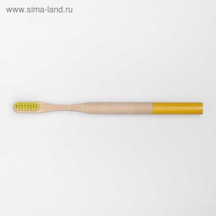 Бамбуковая зубная щётка средней жесткости, микс цветов Бамбуковая зубная щётка средней жесткости, микс цветов