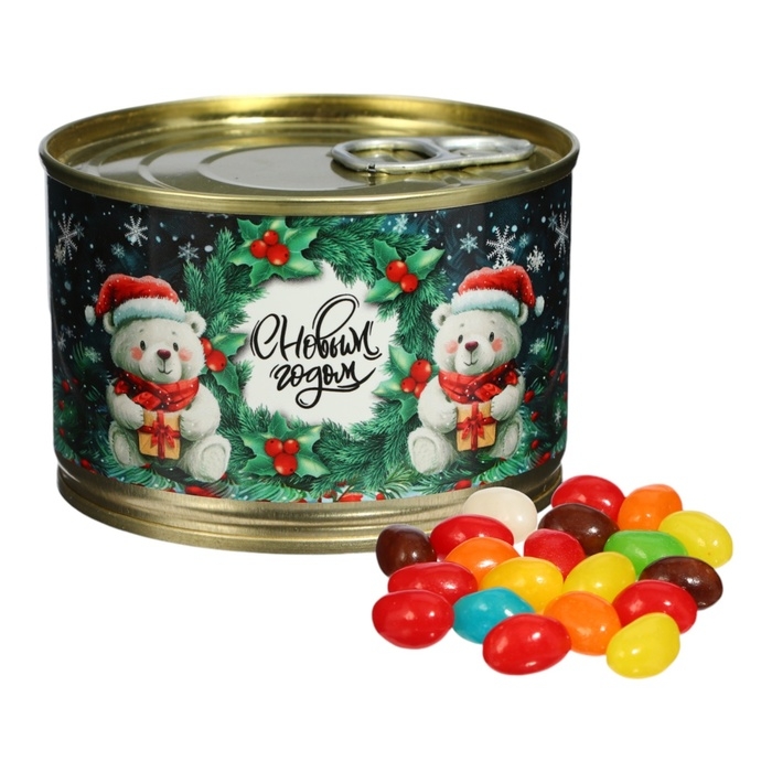 Новый год. Мармеладные бобы Новый год. Мармеладные бобы "С Новым Годом!", в консервной банке, 100 г