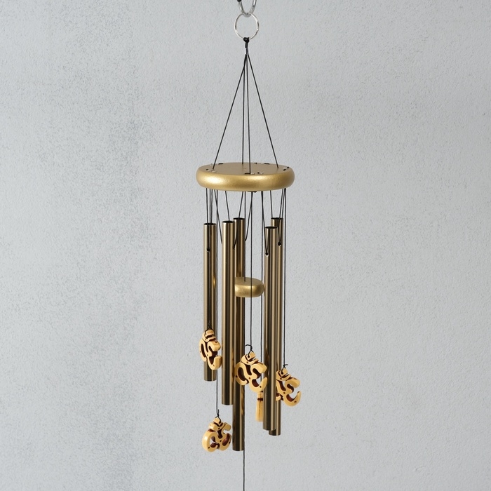 Музыка ветра металл Музыка ветра металл "Символ Ом" 5 трубок 60 см