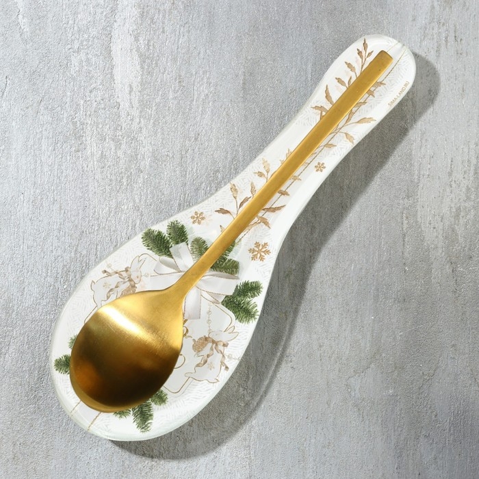 Подарочный набор новогодний «Верь в чудеса»: подставка под ложку, лопатка Подарочный набор новогодний «Верь в чудеса»: подставка под ложку, лопатка