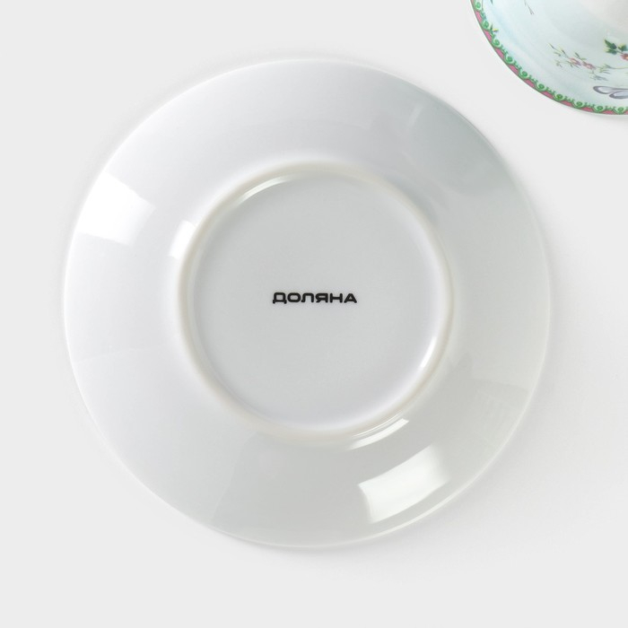 Набор чайный керамический Доляна «Пелагея», 4 предмета: 2 чашки 220 мл, 2 блюдца d=14 см Набор чайный керамический Доляна «Пелагея», 4 предмета: 2 чашки 220 мл, 2 блюдца d=14 см
