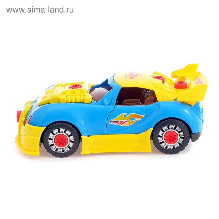 Конструктор «Cуперкар», 2 в 1, с электрическим шуруповёртом и обвесами, 30 деталей Конструктор «Cуперкар», 2 в 1, с электрическим шуруповёртом и обвесами, 30 деталей