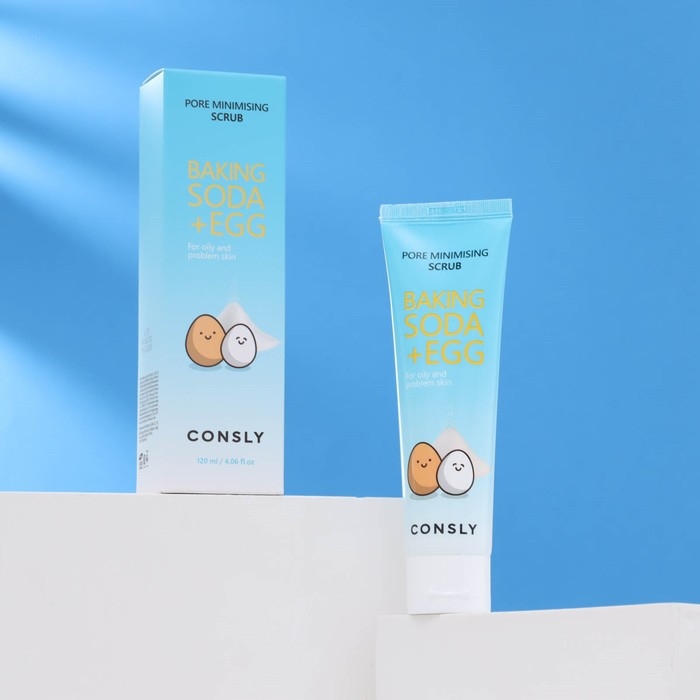 Скраб для лица Consly, с содой и яичным белком, 120 мл Скраб для лица Consly, с содой и яичным белком, 120 мл