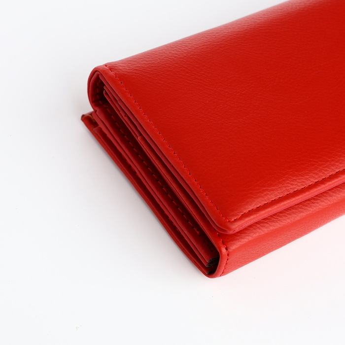 Кошелёк женский на магнитах, цвет красный