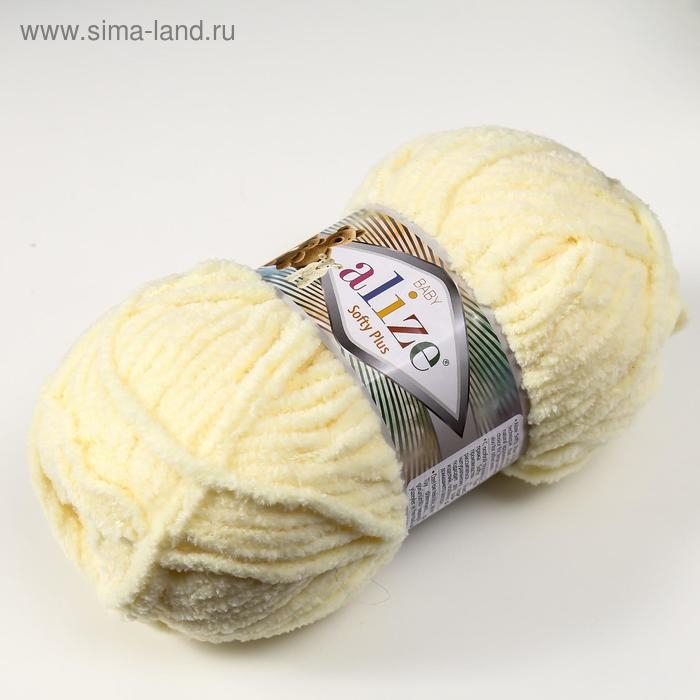 Пряжа Пряжа "Softy Plus" 100% микрополиэстер 120м/100г (13 жёлтый)
