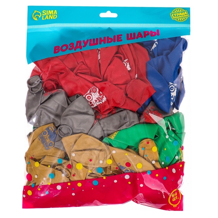 Воздушный шар латексный 12" &laquo;С Днём Рождения. Техника&raquo;, 100 шт.