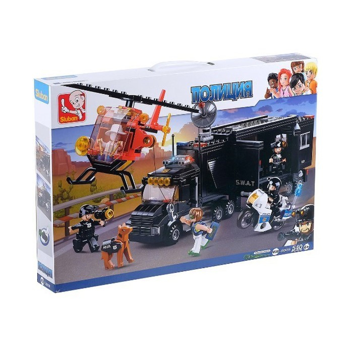 Конструктор Полиция «Мобильный штаб», 540 деталей Конструктор Полиция «Мобильный штаб», 540 деталей
