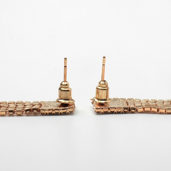 Серьги висячие со стразами «Водопад» на прямоугольнике, цвет белый в золоте, 11,5 см Серьги висячие со стразами «Водопад» на прямоугольнике, цвет белый в золоте, 11,5 см