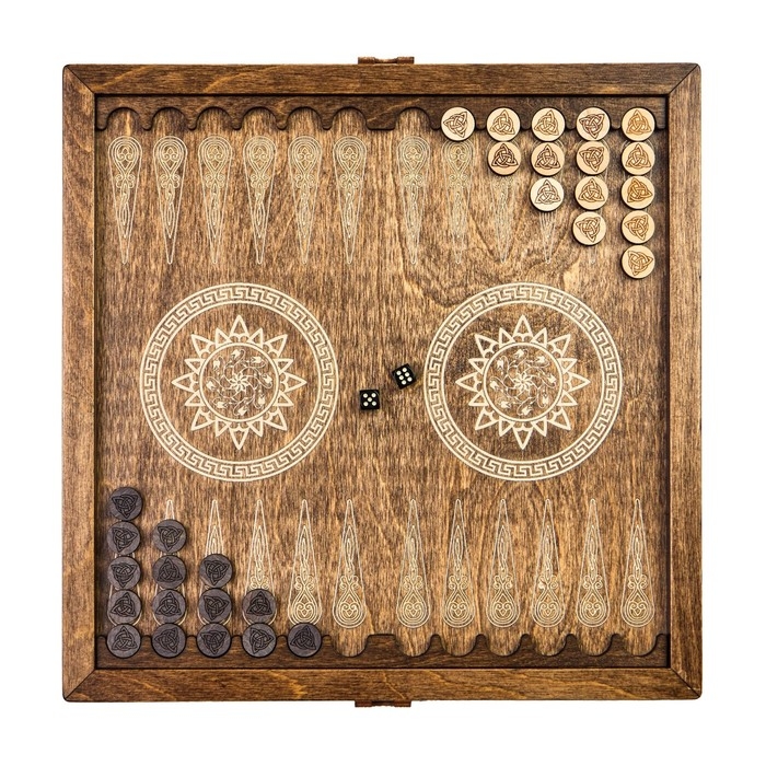 Нарды деревянные + парчис (лудо), настольная игра, 37 х 37 см Нарды деревянные + парчис (лудо), настольная игра, 37 х 37 см