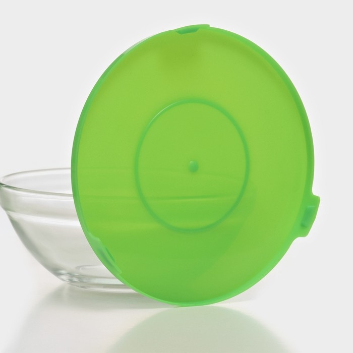 Набор стеклянных салатников Доляна «Классика», с крышками, 5 предметов: 900 мл (17×7,6 см), 500 мл (16×6 см), 350 мл (12,5×5,4 см), 200 мл (10,5×4,5 см), 130 мл (9×3,7 см), цвет зелёный